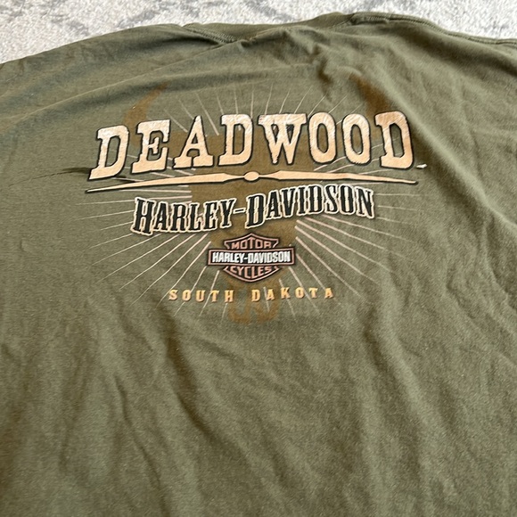 harley davidson south dakota green tee shirt - Picture 5 of 5